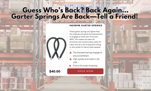 🎶 Guess Who’s Back? Back Again… Garter Springs Are Back—Tell a Friend! 🎶