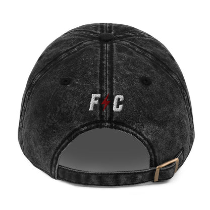 Make Tracks cap, back with embroidered F⚡C
